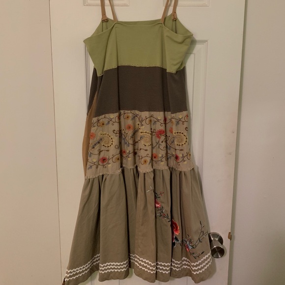 Patchwork Spaghetti Strap Dress - Picture 2 of 3